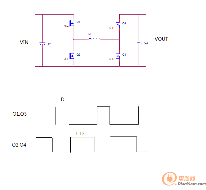 讨论一下四开关buckboost变换器