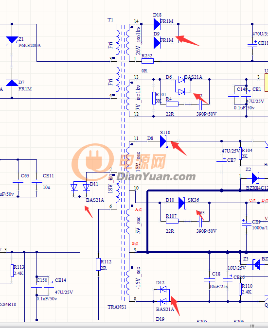 tny279反激开关电源