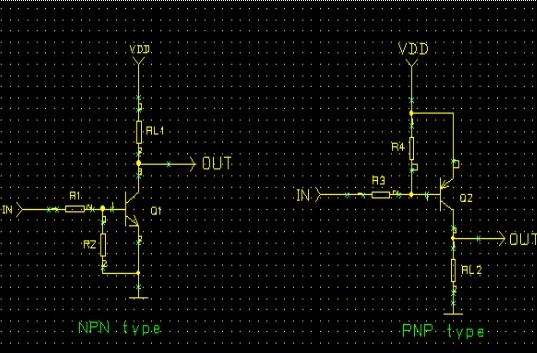 npn型和pnp型基本开关电路图