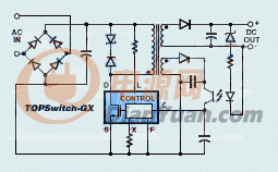 图1是top243y的基本应用电路,top243y在密封的的环境中使用,在85—265