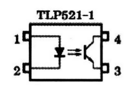 p521是tlp521的简称,下图是其引脚图.