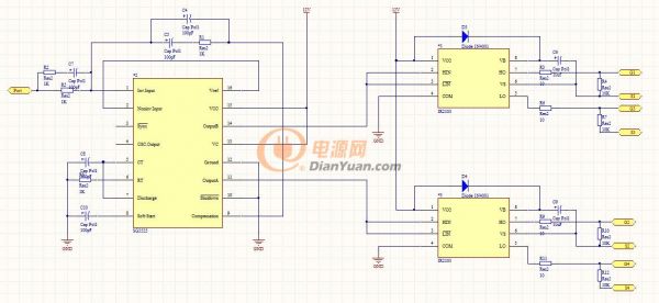 但是上端驅動波形(ho)不穩定,具體情況是這樣:輸出ho端連接管子後,當