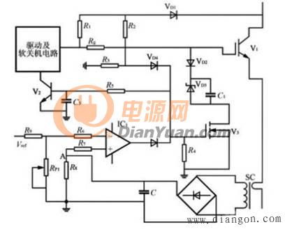 利用电流传感器进行过流检测的IGBT保护电路